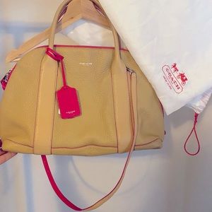 COACH Bleecker Preston Edgepaint Leather Satchel